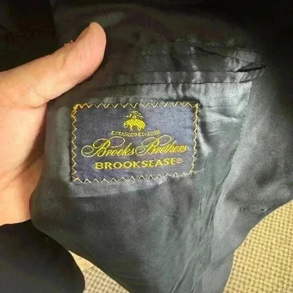 Charcoal Black Brooks Brothers Brookease Sport Coat Size 42R - Picture 4 of 5